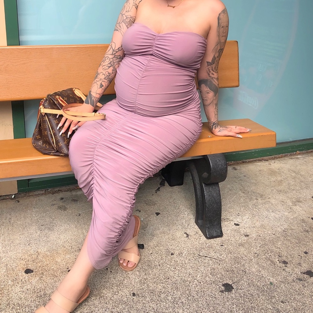 STRAPLESS MAXI DRESS